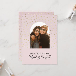 Photo Will You be my Maid of Honour Blush Invitation