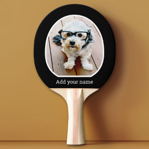 Photo with simple frame - modern text black white ping pong paddle