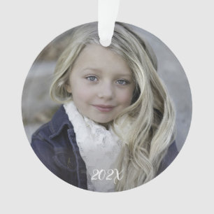 Photo Year Woodland Watercolor Ornament