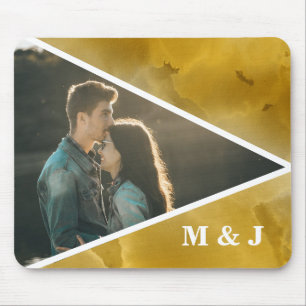 Photo Yellow Initials Mouse Pad