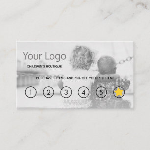 Photo Your Logo Tag Line Loyalty Card