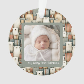 Photoa Polar Bear Holiday Acrylic Ornament