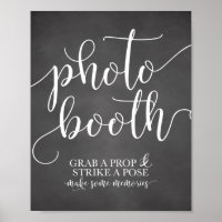 Photobooth Wedding Sign- Grab a Prop Strike a Pose