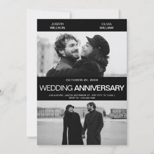 Photogenic film poster wedding anniversary invitation
