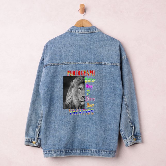 Photograph Better Way To Share Your Vacation Denim Jacket (Hangar)