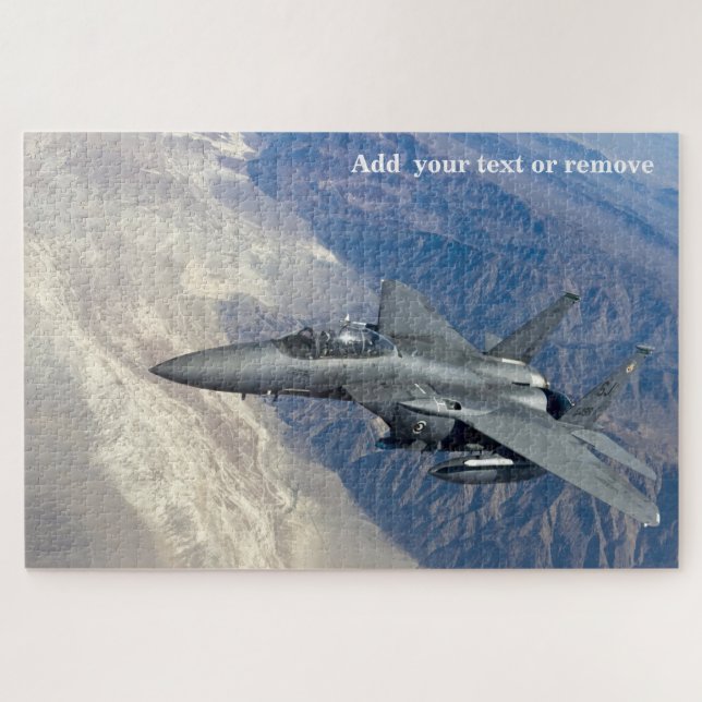 Photograph F-15 Strike Eagle fighter jet aircraft, Jigsaw Puzzle (Horizontal)
