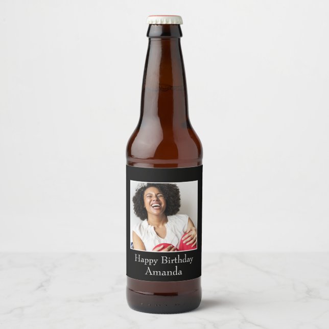 Photograph Frame, Custom Photo – Personalised Beer Bottle Label (Front)