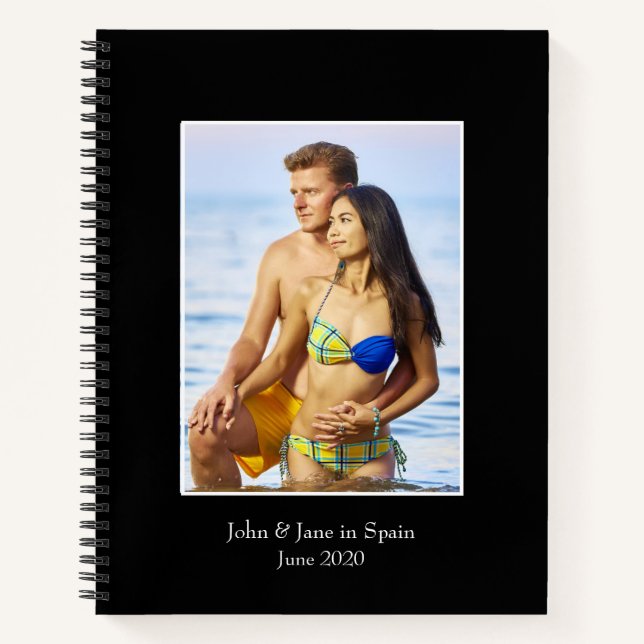 Photograph Frame, Custom Photo – Personalised Notebook (Front)