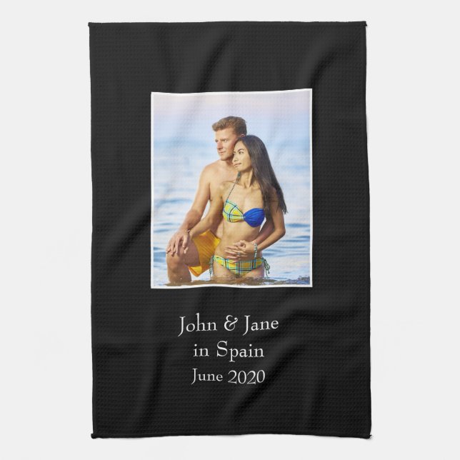 Photograph Frame, Custom Photo – Personalized Tea Towel (Vertical)