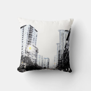 photograph of city the night cushion