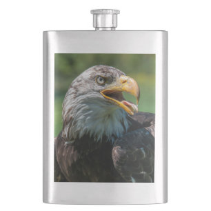 photograph of eagle hip flask