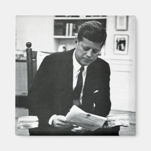 Photograph of John F. Kennedy 2 Magnet