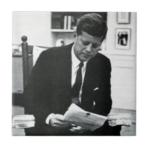 Photograph of John F. Kennedy 2 Tile