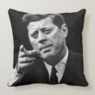 Photograph of John F. Kennedy 3 Cushion