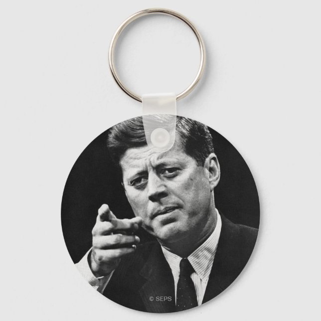 Photograph of John F. Kennedy 3 Key Ring (Front)