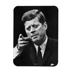 Photograph of John F. Kennedy 3 Magnet