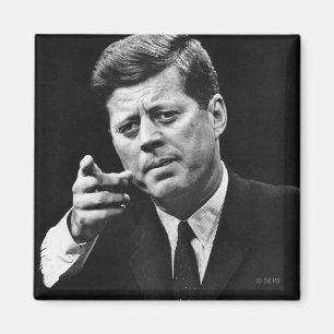 Photograph of John F. Kennedy 3 Magnet