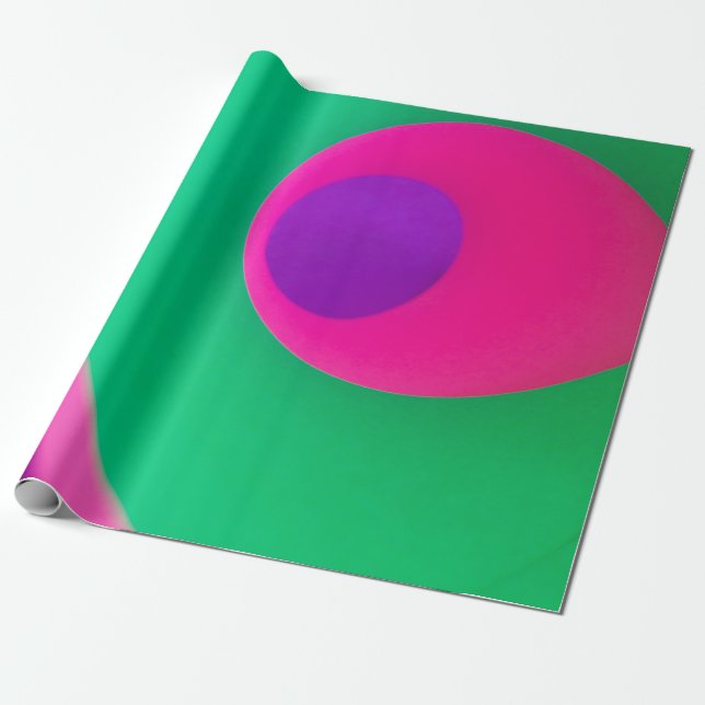 Photograph of optical illusion wrapping paper (Unrolled)