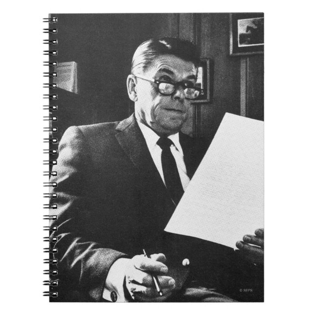 Photograph of Ronald Reagan Spiral Notebook (Front)