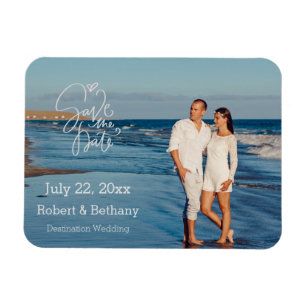 Photograph Save the Date Wedding Magnet