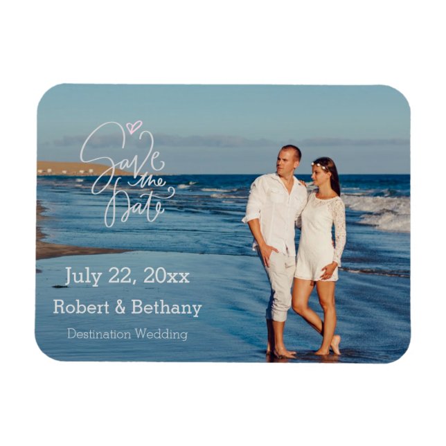 Photograph Save the Date Wedding Magnet (Horizontal)