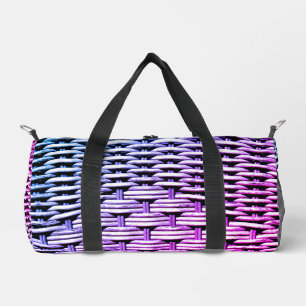 Photographed braid, abstract and interesting grey  duffle bag
