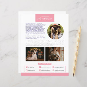 Photographer About Me Page Template 