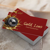 Photographer Abstract Gold Lens Red Photography
