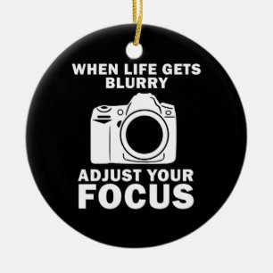 Photographer Adjust Your Focus Ceramic Tree Decoration