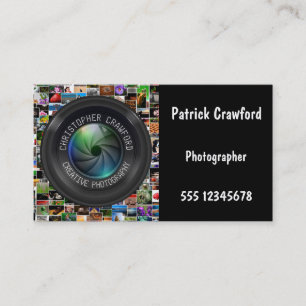 Photographer And Photography Business Camera Lens Card