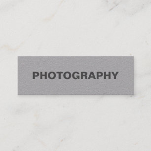 Photographer Artist Modern Minimalist Grey Mini Business Card