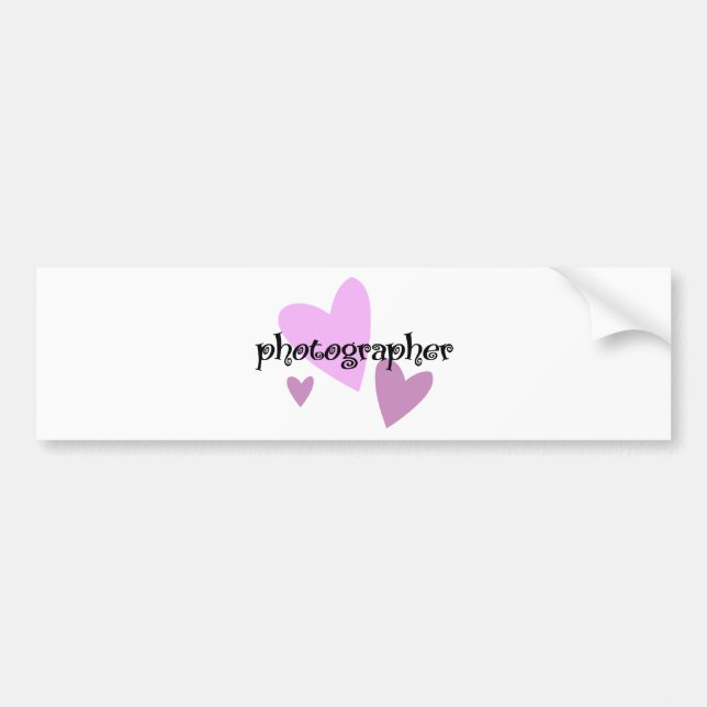 Photographer Bumper Sticker (Front)