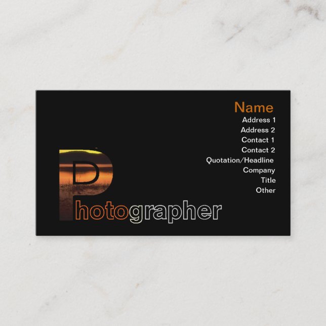 Photographer Business Card (Front)