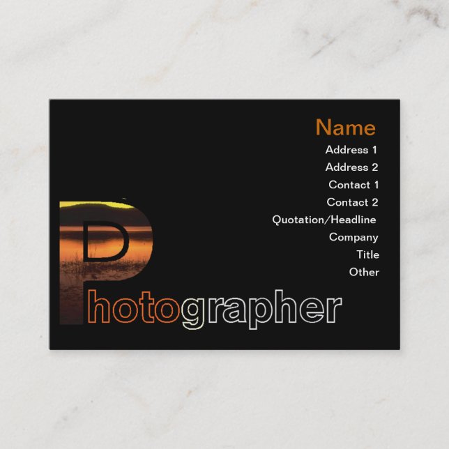 Photographer Business Card (Front)