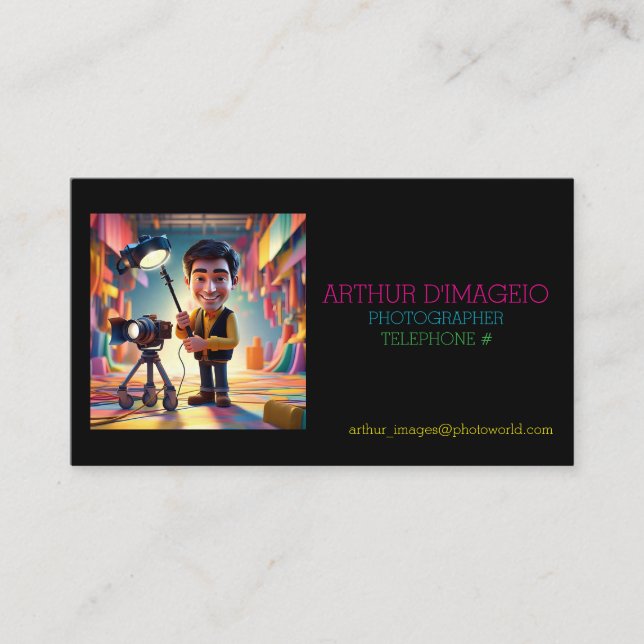 " PHOTOGRAPHER " BUSINESS CARD (Front)