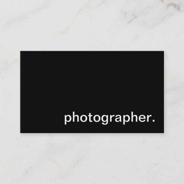 Photographer Business Card (Front)
