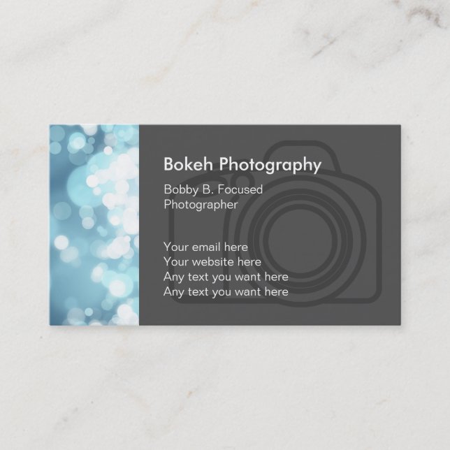 Photographer Business Card Style (Front)