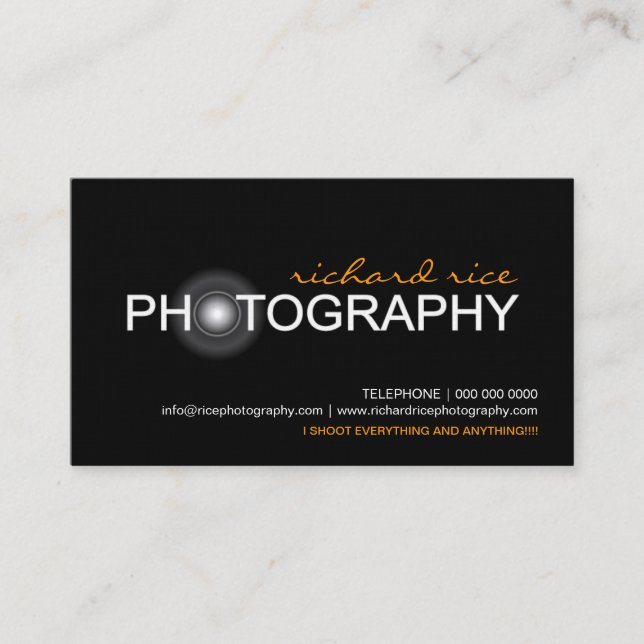 Photographer Business Cards (Front)