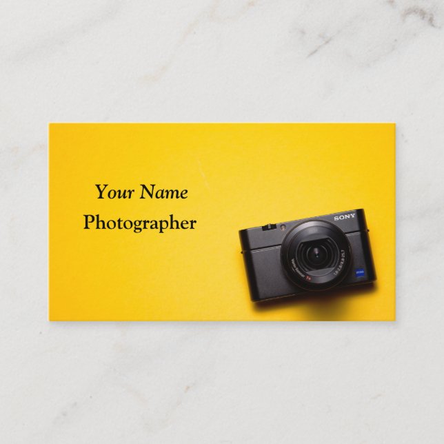 Photographer Camera Business Card (Front)