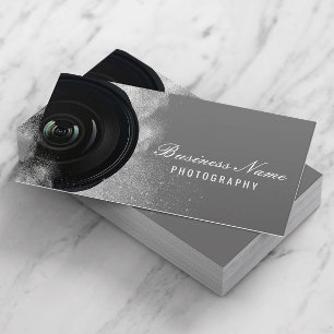 Photographer Camera Dark Grey Photography Business Card
