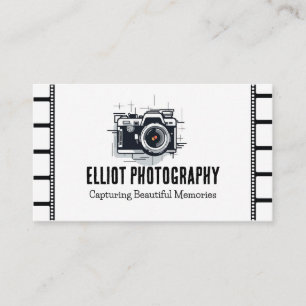 Photographer camera film black and white Business Card