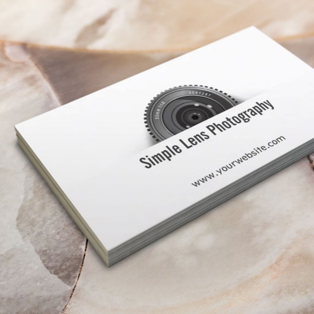 Photographer Camera Photography Minimalist Business Card (Creator Uploaded)