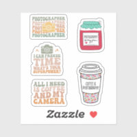 Photographer Camera Sticker Pack, Cute Photography