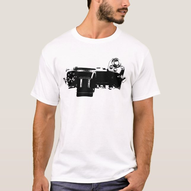Photographer camera top view tshirts (Front)