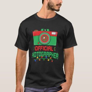Photographer Camera Xmas Lights Photography Christ T-Shirt