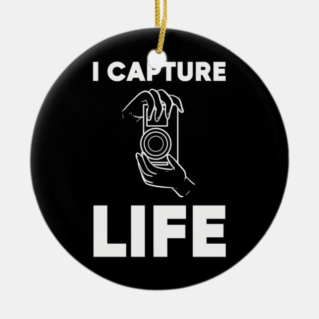 Photographer Capture Life Ceramic Tree Decoration (Front)