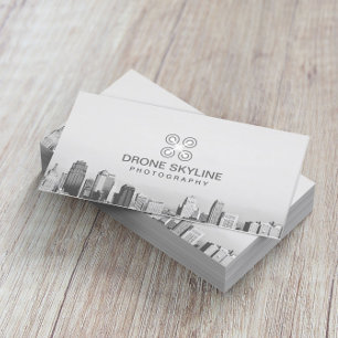Photographer City Skyline Aerial Photography Business Card