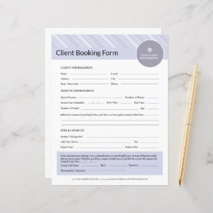 Photographer Client Contract Form Template