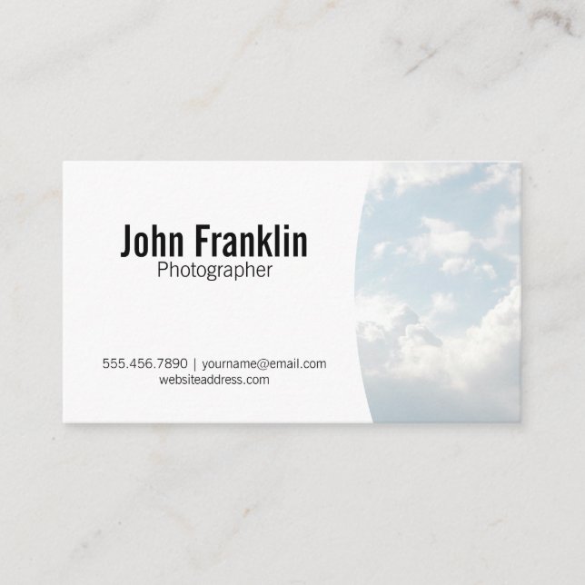 Photographer | Clouds Business Card (Front)