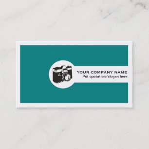 Photographer company business cards-teal card